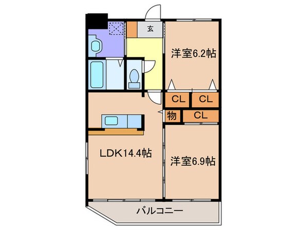 ビューテラス香椎の物件間取画像